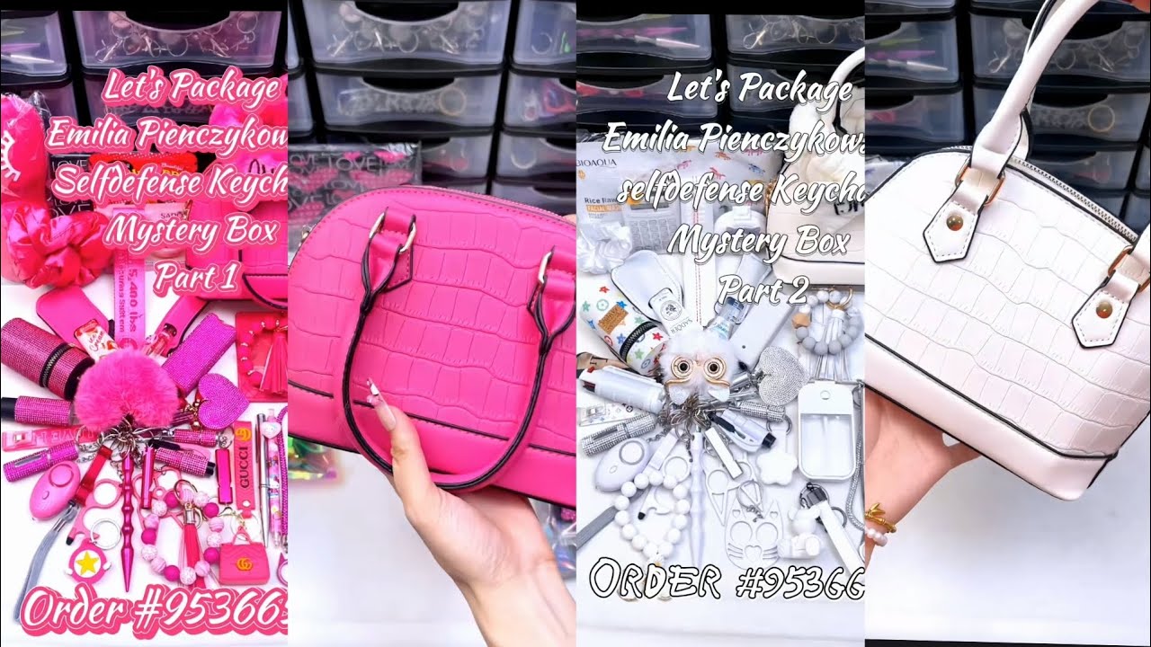 😱Wow Pink & White Set 🌺🤍| Big 60 scoop order packing| Satisfying ASMR| Selfdefense & Cutebag| Enjoy🤗
