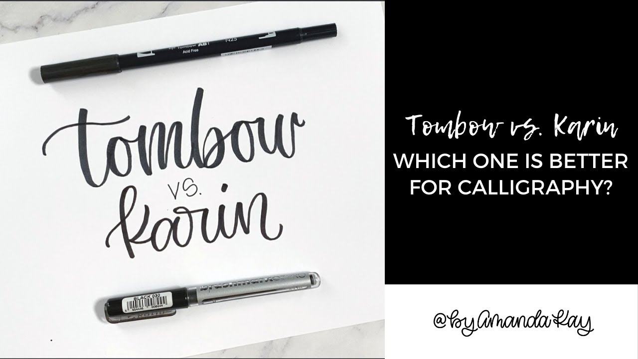 Tombow Dual Brush Pens vs. Karin Brushmarker Pro--which one wins?