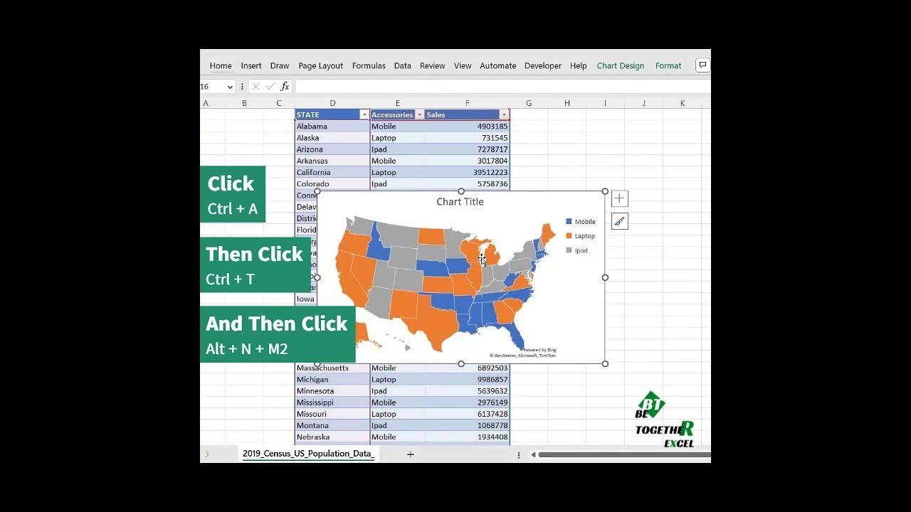  interactive map visualization dynamic charting in excel part 1