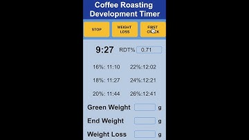 Coffee Roasting RDT Timer