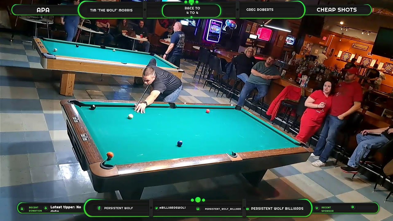 Image of video the Tim  'The Wolf' Morris vs - Greg Roberts APA - Wolf Pack Stream 15
