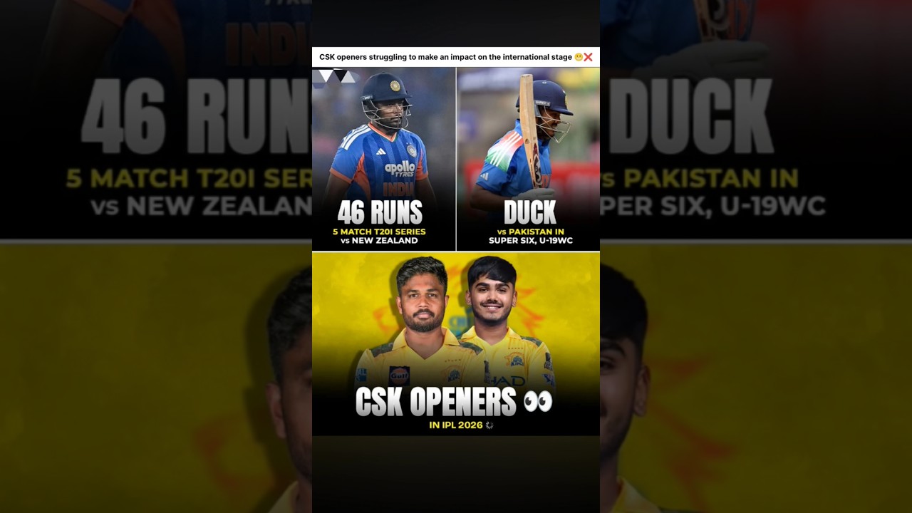 CSK openers struggling to make an impact on the international stage 😬❌ 