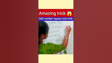 Square Root Trick of odd Numbers |#maths #shorts #numbers