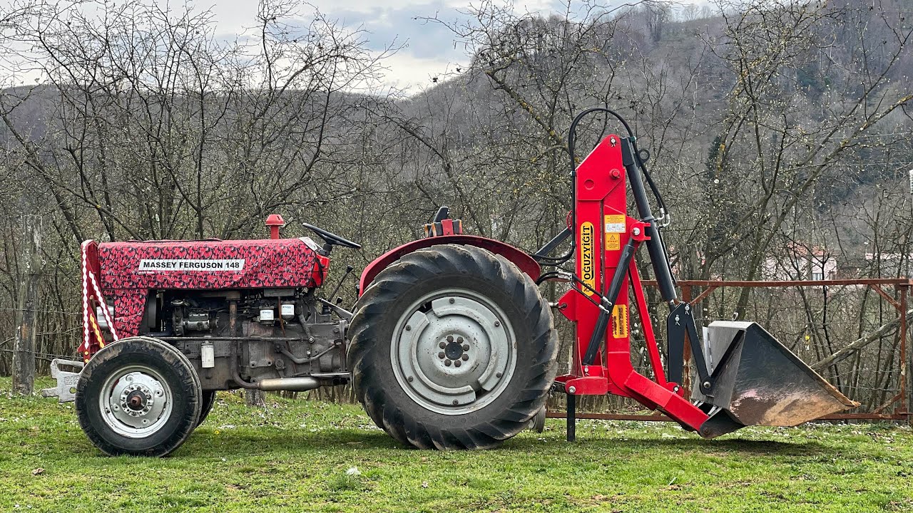 MASSEY FERGUSON 148 asistan kepçe taktık kt2000 plus tam yükseklik 4metre