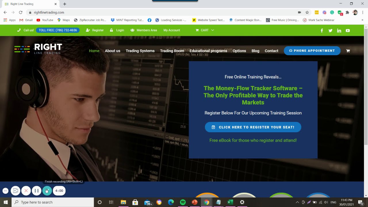 Trading Performance Review of the Day - Right Line Trading 01/29/21