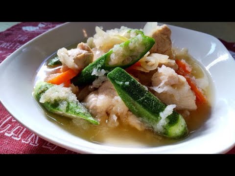 チキンとオクラを・・パパッとみぞれ和え🍽️