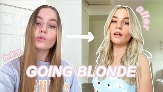 DYEING MY HAIR BLOND FOR THE FIRST TIME *going blond vlog* // Isabella LoRe