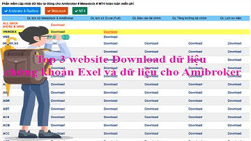 Top 3 dữ liệu chứng khoán Excel và dữ liệu lịch sử chứng khoán cho Amibroker