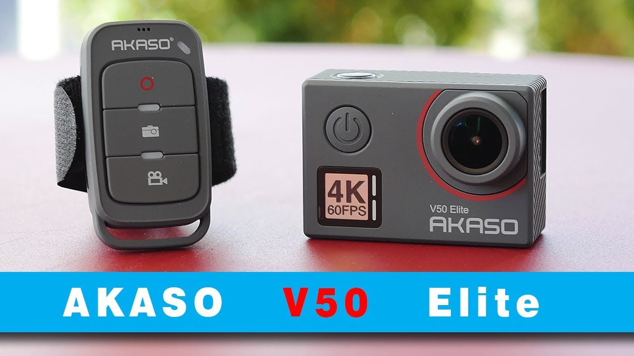 Akaso V50 Elite une caméra de sport 4K 60fps stabilisation vidéo EIS.