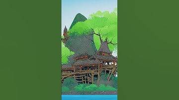 Blender Animated Stylized Scene & Deep Paint Addon Tutorial (The Island) #blender #tutorial