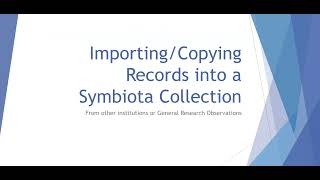 Importing Collectors' Data into Your Collection Database