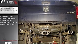 2009 - 2018 Dodge Ram 1500 Rear Bumper Removal - HOW TO