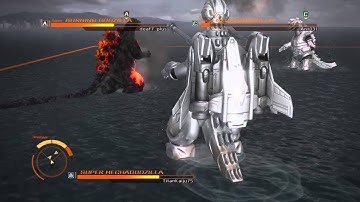 Godzilla (PS4) Online VS: Super Mechagodzilla vs. Burning Godzilla vs. Mechagodzilla