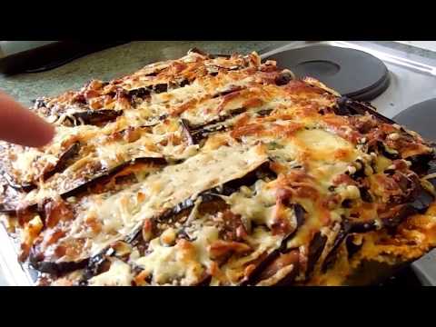 Bacon and Beef Pasta Bake with Fried Eggplant