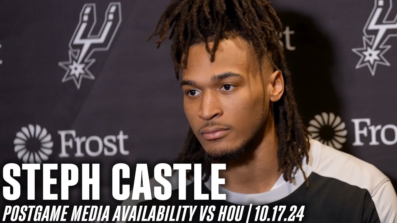 Stephon Castle's Postgame vs Houston Rockets | 10.17.2024 - YouTube