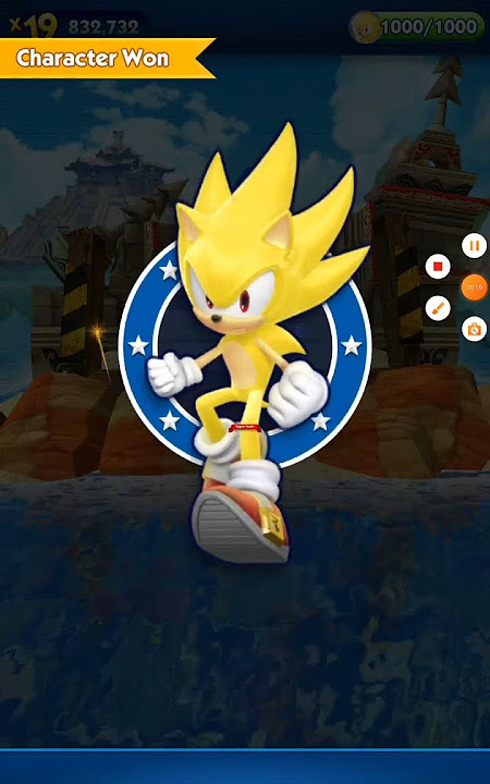 I got super sonic in sonic dash!