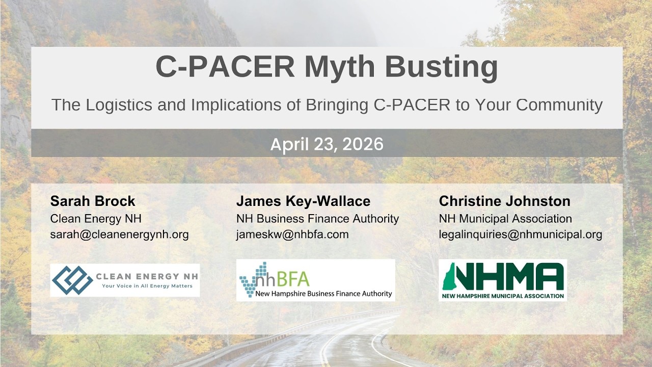 C-PACER Myth Busting for NH Municipalities