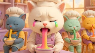 The Kitten Suddenly Encoun Tered A Mutated Big Eyed School Bus