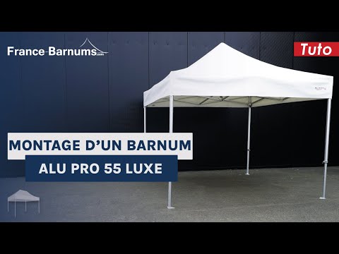 Tente pliante aluminium 3x3m blanc gamme professionnelle PRO 45