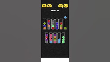 Did you Know how to Solve this puzzle | Ball Sort Level 73 #level #ballsort #puzzle #game #mobile