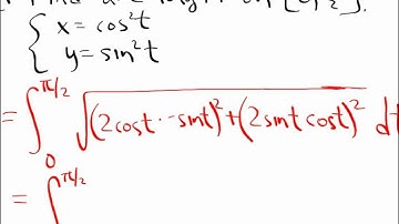 CA Calculus BC Video Lesson 9-2 Arc Length for Parametric Curves