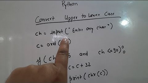 Pyhton Program Convert Upper to Lower Case #pythonprogramming #pythoncoding #pythontutorial