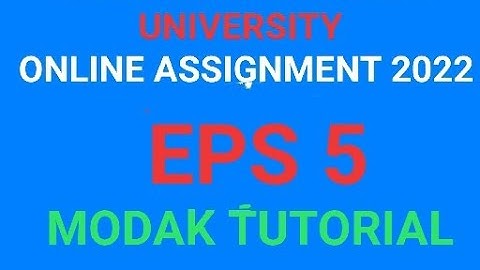 EPS 5 | ASSIGNMENT ANSWER | #nsou #modak #assignment #3rd