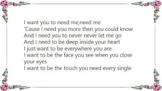 Céline Dion - I Want You to Need Me Lyrics