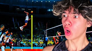 REACTING to the BEST VOLLEYBALL SPIKES EVER