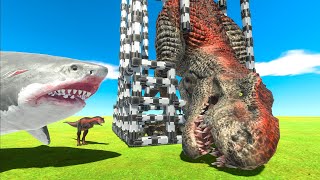 Who Can Save The Giant T-Rex | Animal Revolt Battle Simulator