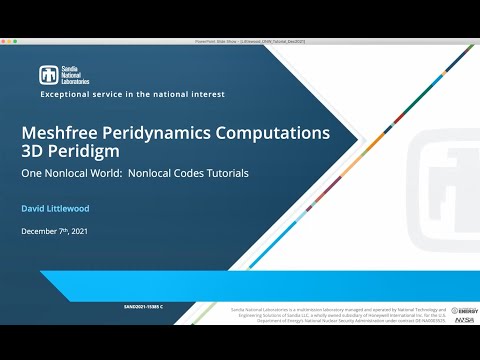 Meshfree Peridynamics Computations: