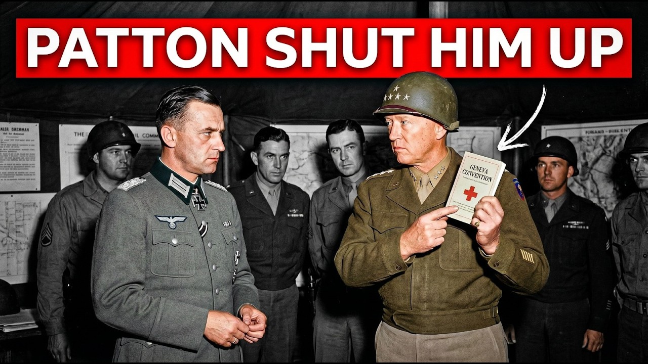 On August 19, 1944, in a farmhouse kitchen outside Chartres, a captured German colonel sat across from General George Patton and argued that the Geneva Conventions did not protect his men. Oberst...