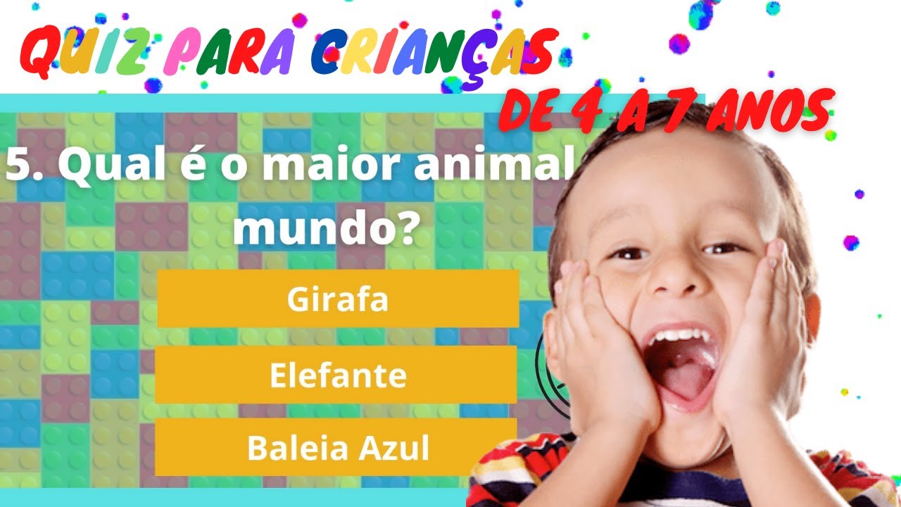QUIZ PARA CRIANÇAS 1# | DE 4 A 7 ANOS - YouTube