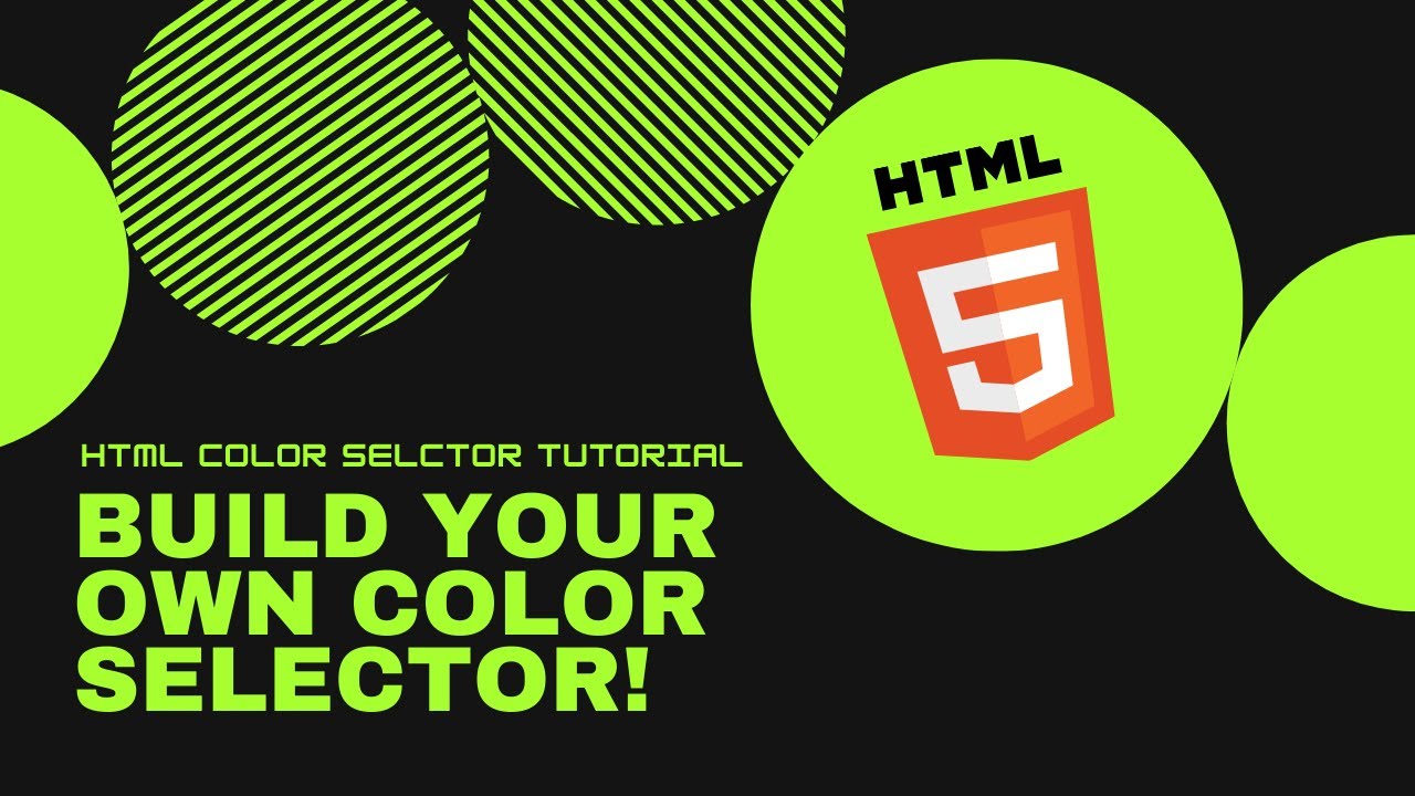 html color selector YouTube
