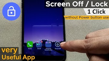 Screen off and lock | only 1 Click | without Power button use | very useful features 🔥