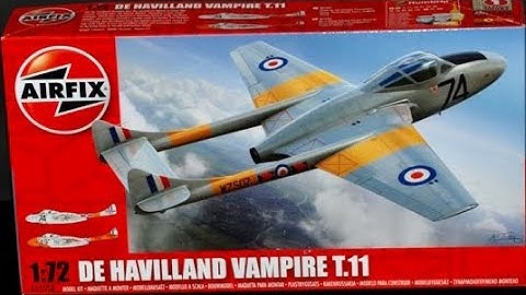 Airfix 1/72 Vampire T.11 Quick Build part 1.