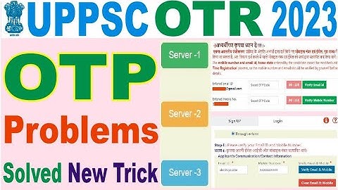 uppsc one time registration me otp problem solved/uppsc otr me otp problem/uppsc otr registration me