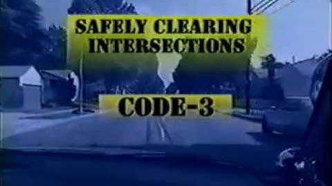 Clearing Intersections Code 3 Training Video