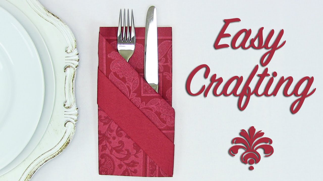 Napkin Folding Fancy SILVERWARE POUCH For Thanksgiving Table YouTube Napkin Folding Fancy SILVERWARE POUCH For Thanksgiving Table YouTube