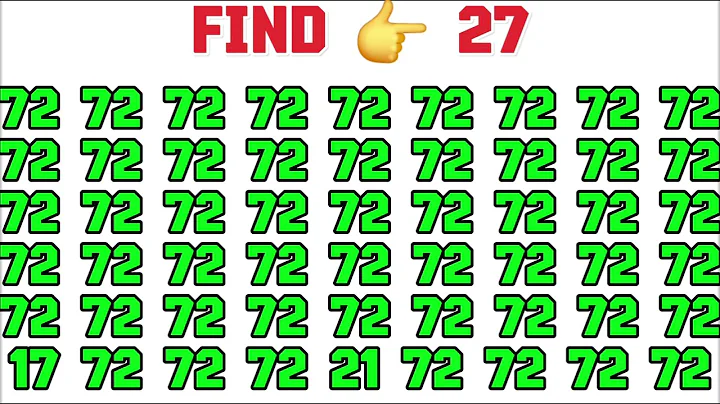 How Fast Can You Find the Number "27". Test your eyes. Focus your mind. Number Challenge.