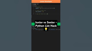 Junior vs Senior - Python List Hack 💡#pythonprogramming  #learnpython #python #coding