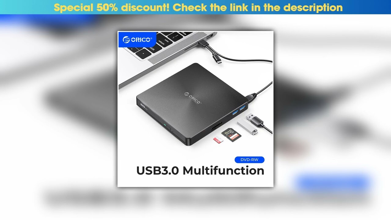 Editor’s Choice ORICO 100GB Blu-ray Portable BD CD Player CD-ROM Player CD Burner Writer Reader for