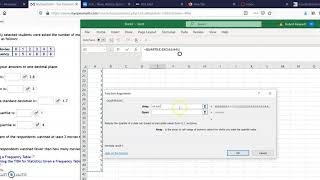 Details Mean - Median - Standard Deviation - Quartile problem in excel Guide