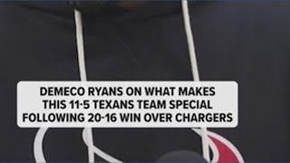 What makes this 11-5 Houston Texans team special? DeMeco Ryans has an answer