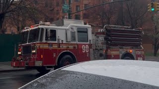 (Bells!) FDNY Engine 90 responding to smoke on the 15th floor of box 3101 and companies taking up.