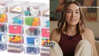 Famous Clear Stackable Storage Bins — 20-Pack IRIS Organizing Solution Profile