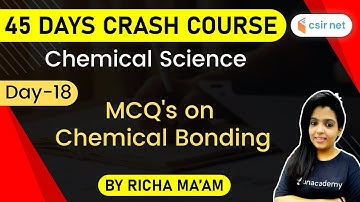 11:00 AM - CSIR NET 2020 | Crash Course | Chemistry by Richa Pareek | MCQ