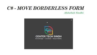 C#  Move A Borderless Form Wealth