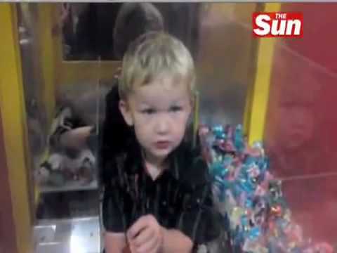 2 year old Cohen Stone Caught In grabber machine