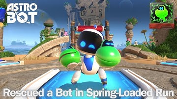 ASTRO BOT – Spring Loaded Run Speedrun | All Bots Rescued in Stellar Speedway Levels